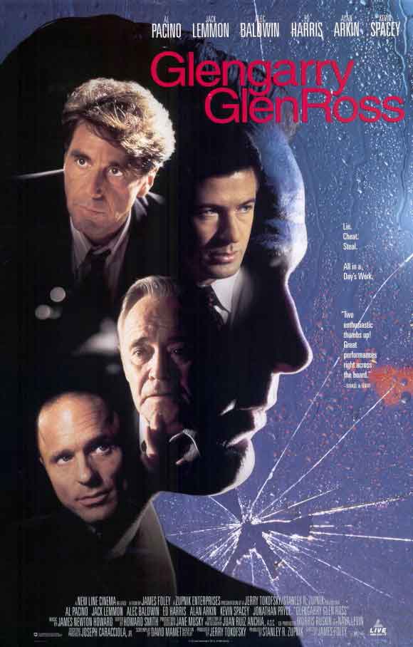 poster of Glengarry Glen Ross movie 1992 starring Al Pacino