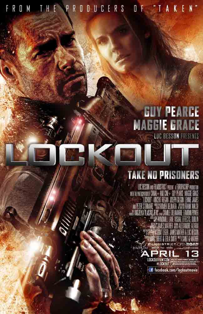 Lockout movie poster 2012 produced by Luc Besson starring Guy Pierce